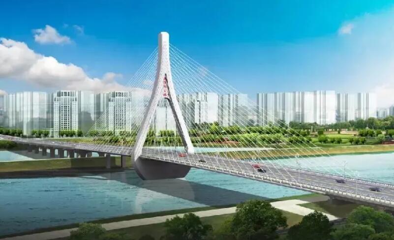 邛崃(lai)首座斜拉橋——斜江(jiang)河大橋建設有序(xù)推進