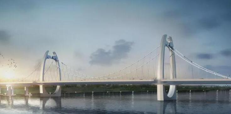 衢江上第一座懸(xuan)索橋——霞飛跨江大(dà)橋正式進入開工(gong)建設階段